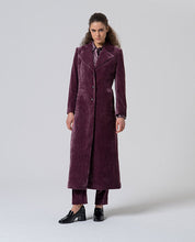 SURKANA - cappotto velluto - MIRTILLO
