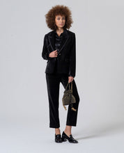 SURKANA - pantalone dritto velluto - NERO