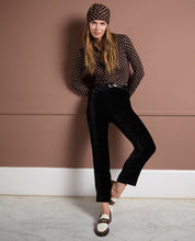 SURKANA - pantalone dritto velluto - NERO