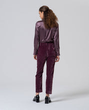SURKANA - pantalone dritto velluto - MIRTILLO