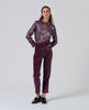 SURKANA - pantalone dritto velluto - MIRTILLO