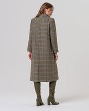 SURKANA - cappotto lungo texture a quadri - KAKI