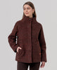 SURKANA - cappotto corto texture pied-de-poule bicolore - ROSSO INGLESE