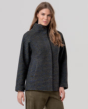 SURKANA - cappotto corto texture pied-de-poule bicolore - VERDE