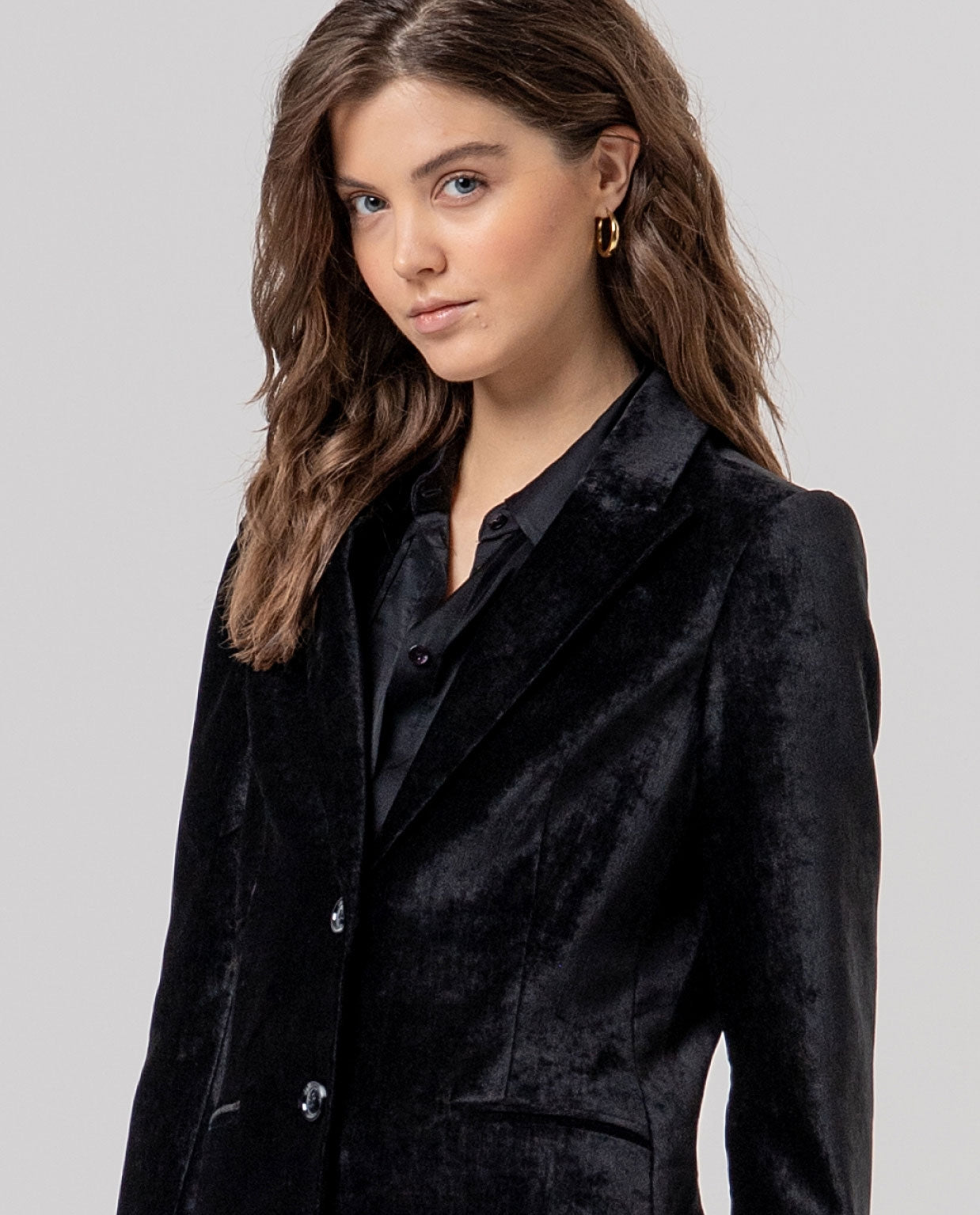 Surkana blazer in velluto nero