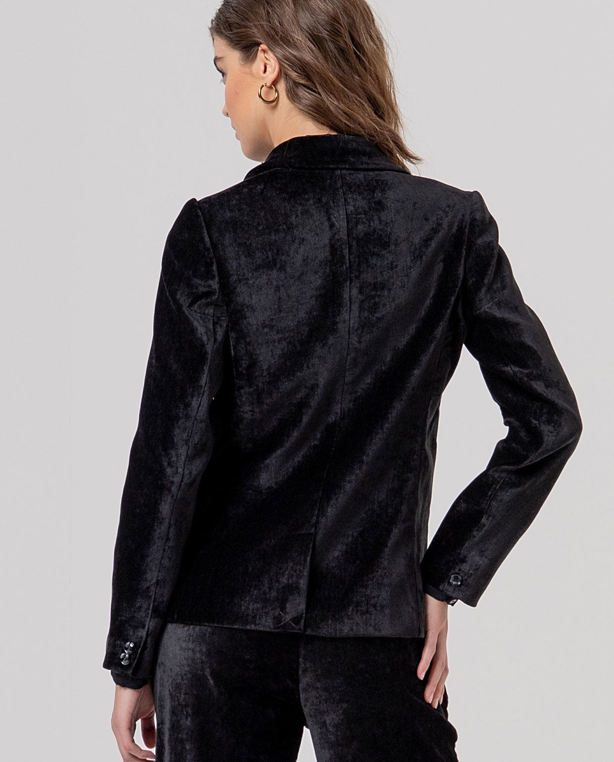 Surkana blazer in velluto nero