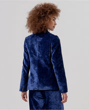 SURKANA - blazer in velluto - BLU COBALTO