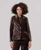 SURKANA - blazer in velluto - CIOCCOLATO