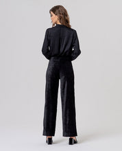 Surkana pantalone ampio in velluto nero