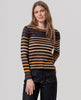 SURKANA - maglione girocollo a righe lurex - NERO