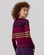 Surkana maglione a righe lurex bordeaux