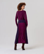 Surkana gonna plissettata lurex bordeaux