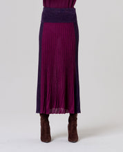 Surkana gonna plissettata lurex bordeaux