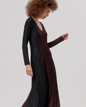 Surkana abito plissettato lurex nero