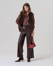 Surkana gilet in pelliccia ecologica cioccolato