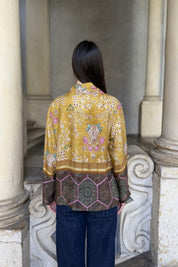 WU-SIDE - giacca kimono viscosa - SENAPE