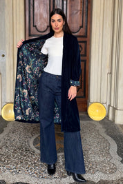 WU-SIDE - kimono velluto - BLUE
