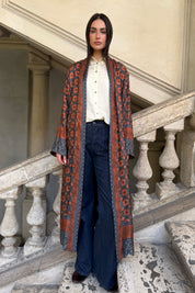WU-SIDE - kimono viscosa - RUGGINE
