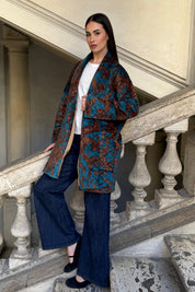 FLOW - kimono velluto paris - ottanio bronzo