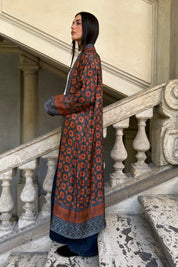 WU-SIDE - kimono viscosa - RUGGINE