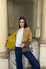 WU-SIDE - giacca kimono viscosa - SENAPE