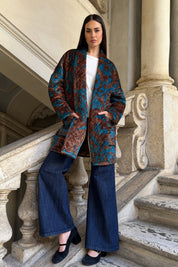 FLOW - kimono velluto paris - ottanio bronzo