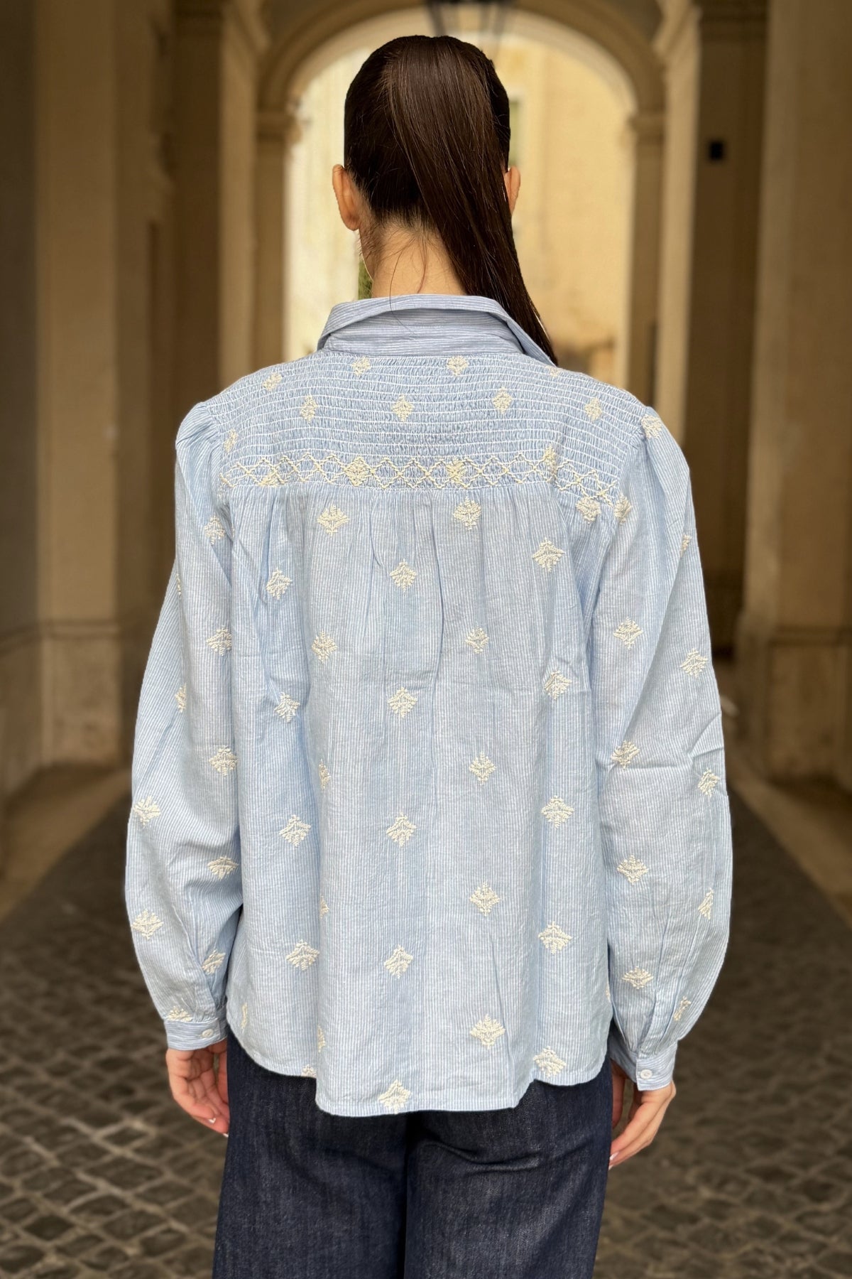 MAISON HOTEL - camicia james - SKY BLUES