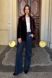 WU-SIDE - giacca blazer viscosa - BORDEAUX