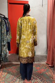 WU-SIDE - kimono viscosa - SENAPE