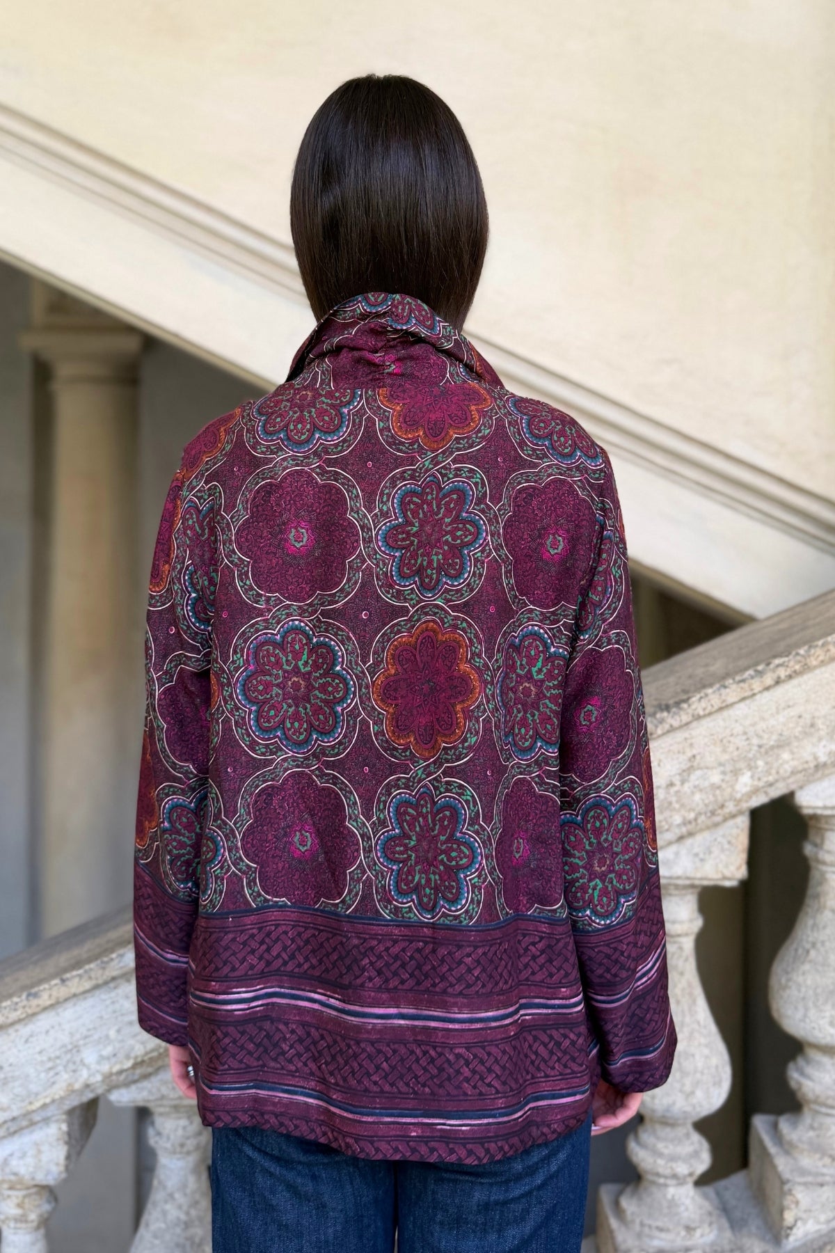 WU-SIDE - giacca kimono viscosa - AMARENA