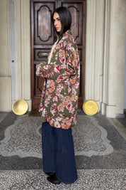 FLOW - kimono samira viscosa fantasia - GREEN FLOWER