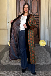 WU-SIDE - kimono seta viscosa - RUGGINE