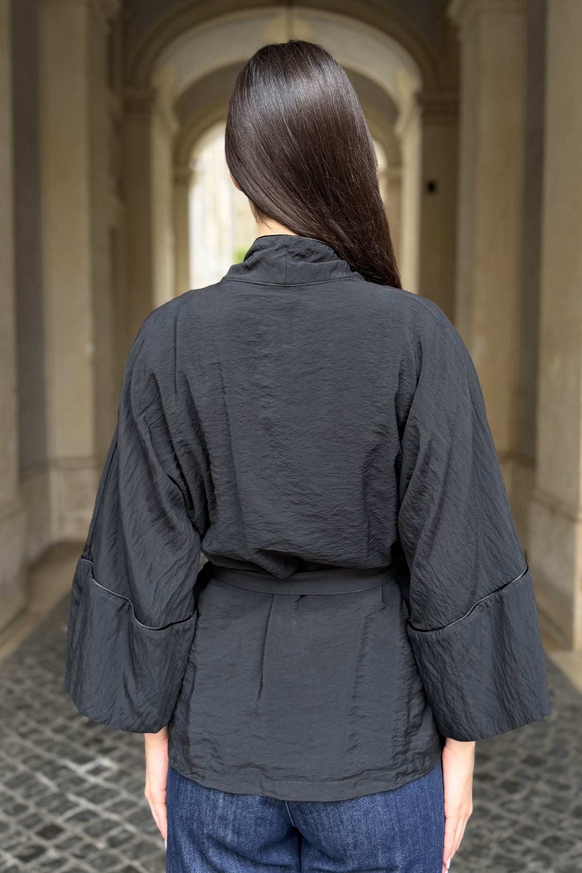 ARTEFILIA-MILANO - kimono marea - NERO