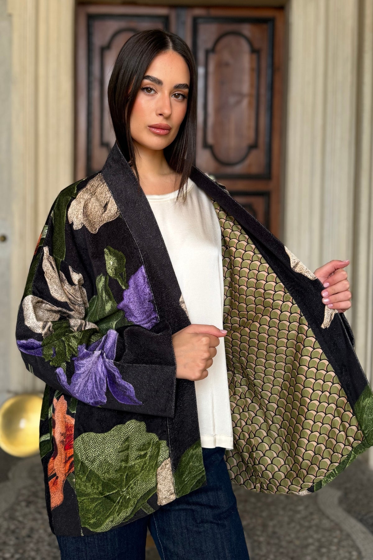 one-hundred-stars-1 - giacca kimono velluto - NASTURPIUM BLACK