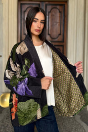 one-hundred-stars-1 - giacca kimono velluto - NASTURPIUM BLACK