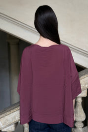 ARTEFILIA-MILANO - blusa marea scollo v - BOLGHERI