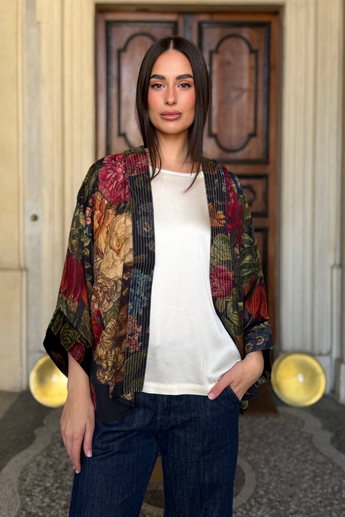 one-hundred-stars-1 - giacca kimono wool - PRIMULA BLACK