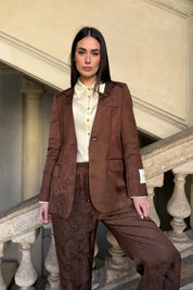 WU-SIDE - giacca jacquard - CAFFE