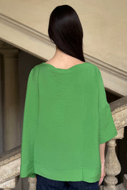 ARTEFILIA-MILANO - blusa marea scollo v - BRILLANTE