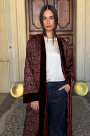 WU-SIDE - kimono seta viscosa - BORDEAUX