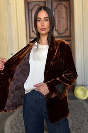 WU-SIDE - giacca blazer viscosa - RUGGINE