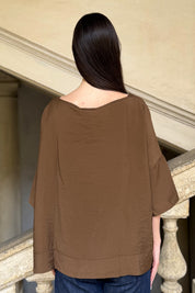 ARTEFILIA-MILANO - blusa marea scollo v - GIANDUIA