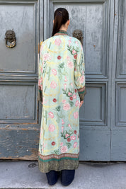 WU-SIDE - kimono lungo viscosa sfoderato - VERDE ACQUA