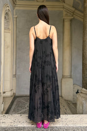 ARTEFILIA-MILANO - abito duna ricamo - NERO