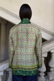 WU-SIDE - giacca kimono viscosa - VERDE