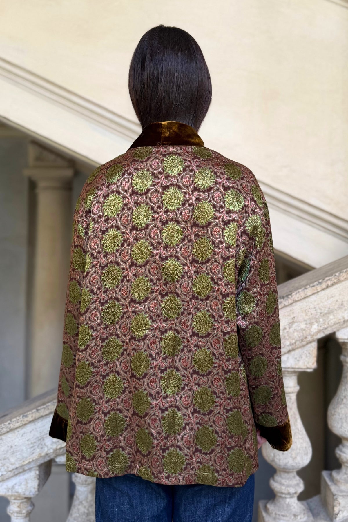 WU-SIDE - giacca kimono seta viscosa - MORO ROSA