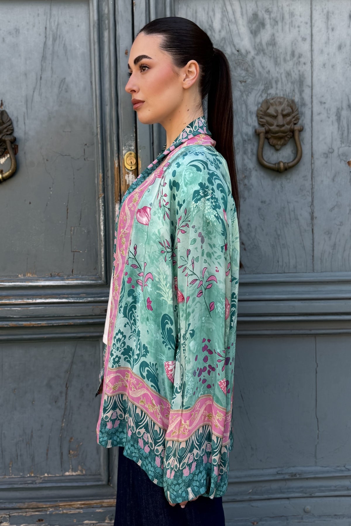 WU-SIDE - giacca kimono viscosa sfoderato - TIFFANY