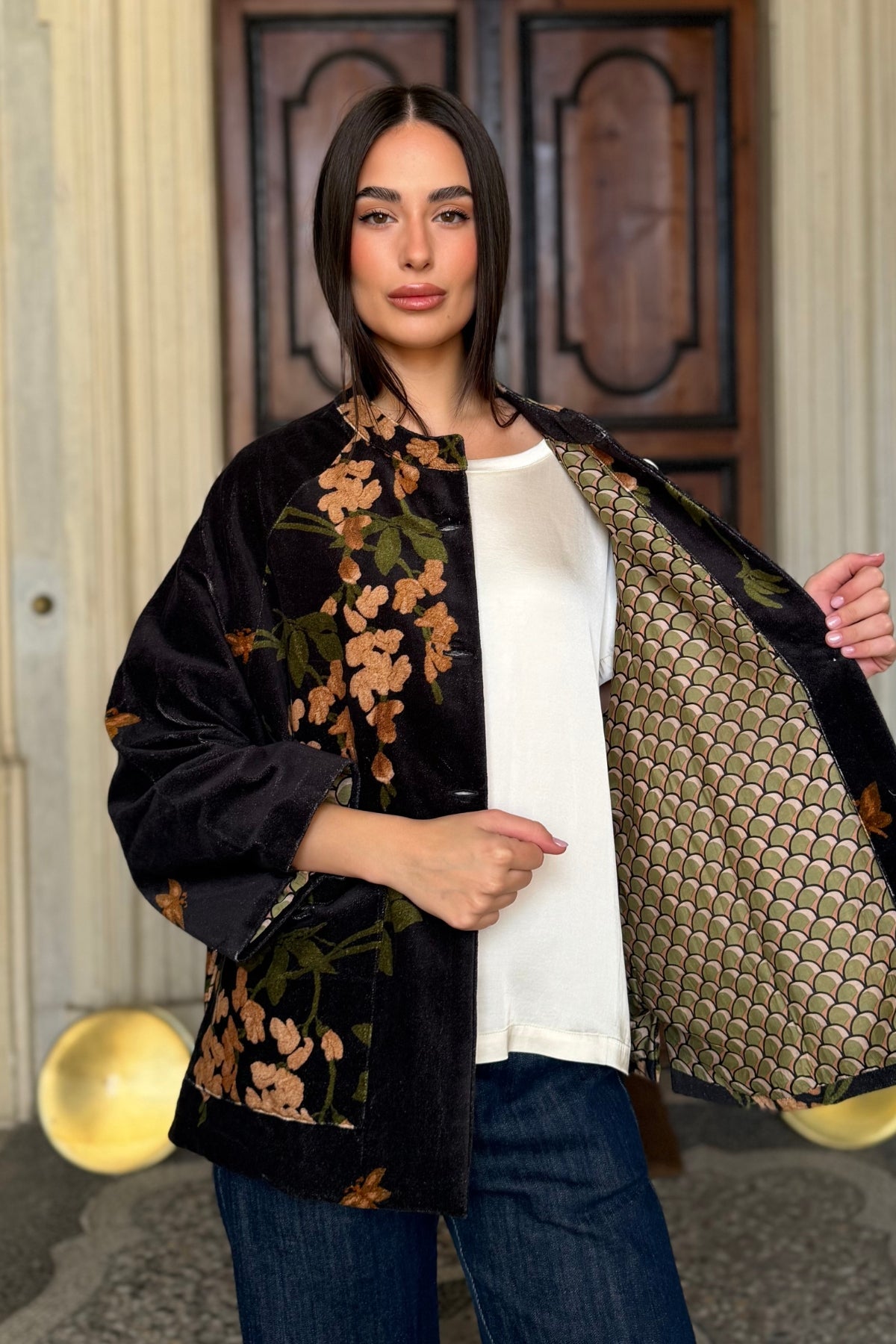 one-hundred-stars-1 - velvet jacket - WISTERIA BLACK
