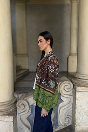 WU-SIDE - giacca kimono viscosa - MARRONE
