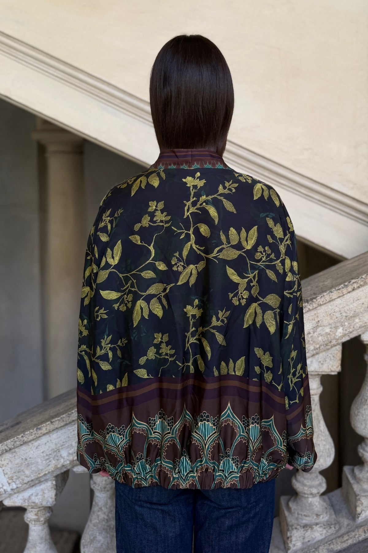 WU-SIDE - giacca bomber viscosa - MORO GIALLO